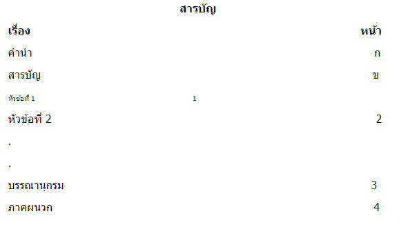 รูปแบบการเขียนรายงาน รูปแบบการเขียนรายงาน