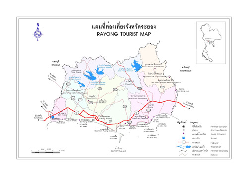 แผนที่จังหวัดระยอง