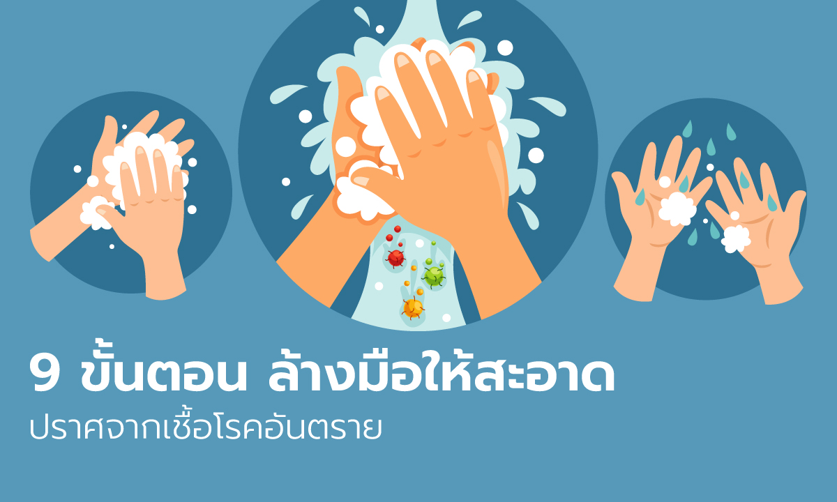 9 ขั้นตอน ล้างมือให้สะอาด ปราศจากเชื้อโรคอันตราย