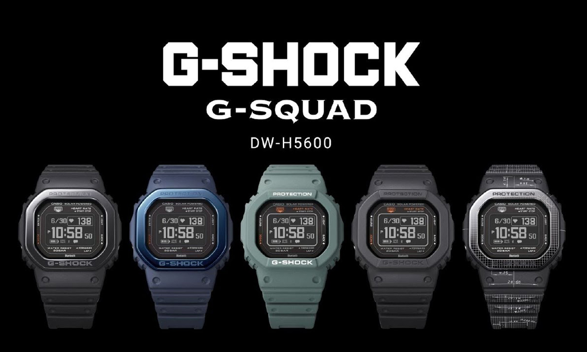 G-SQUAD DW-H5600 สืบทอดรูปทรงอันเป็นเอกลักษณ์ของ G-SHOCK รุ่นแรก