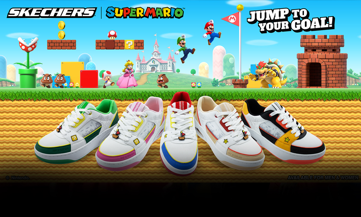 ก้าวสู่เลเวลใหม่! Skechers เปิดตัวคอลเลกชัน Super Mario แฟชั่นสุดพิเศษสำหรับทุกวัย