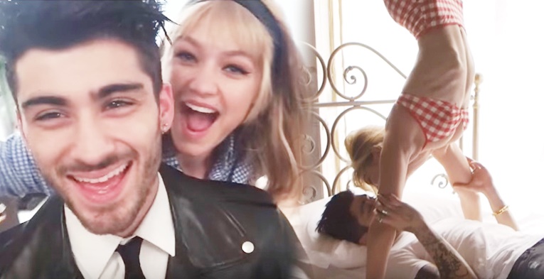 แซ่บอีกแล้ว! ZAYN & GIGI เล่นท่ายากเบื้องหลังถ่ายแบบ Vogue