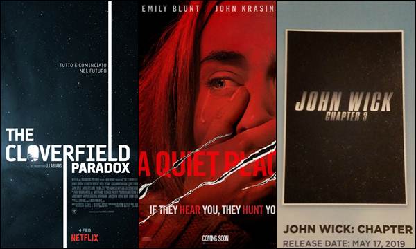 ภาคต่อ A Quiet Place, Cloverfield, John Wick Chapter 3 มาแน่มาอัพเดทข่าวกัน