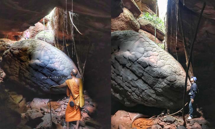 ค้นพบหินเศียรพญานาคแห่งใหม่ในถ้ำศรีพรหม บึงกาฬ