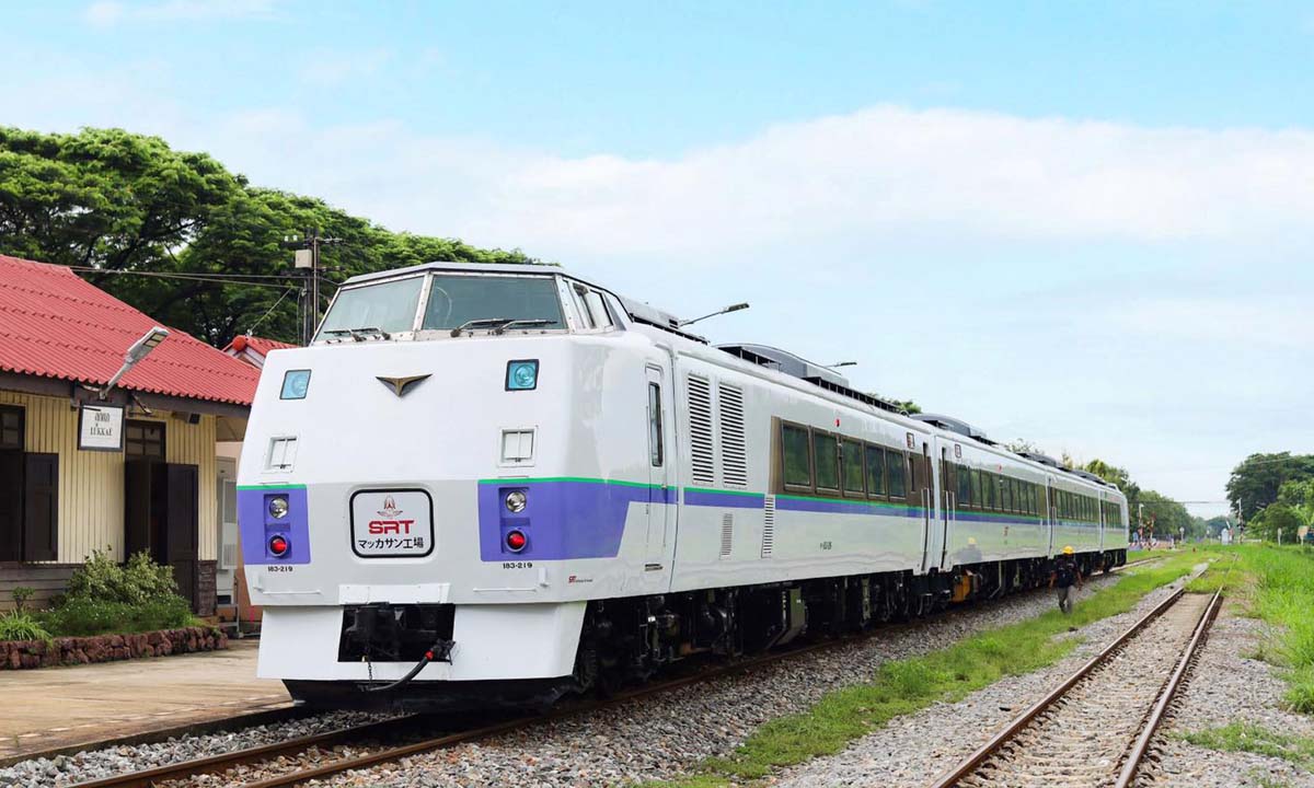 นึกว่าอยู่ญี่ปุ่น! เปิดภาพรถไฟขบวนใหม่ ทดลองวิ่งที่กาญจนบุรี