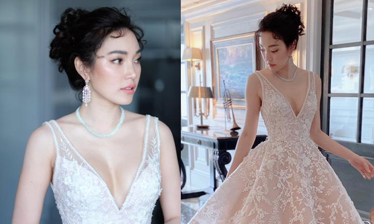 “เมย์ พิชญ์นาฏ” ออร่าเจ้าสาวจับ สวยหวานในชุดแต่งงานแบรนด์ไทย