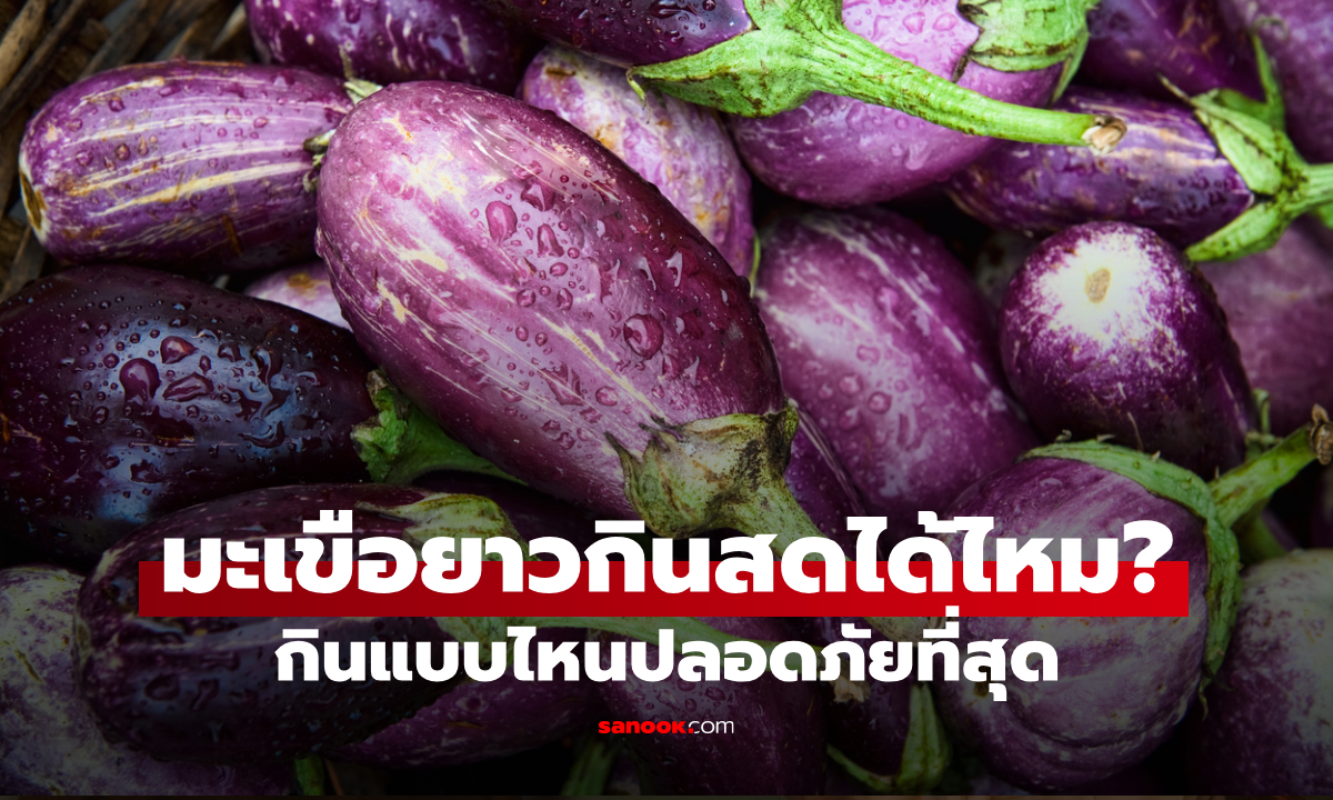 มะเขือยาวกินสดได้ไหม? สารที่ต้องระวัง กินผิดวิธีเสี่ยงสุขภาพพัง