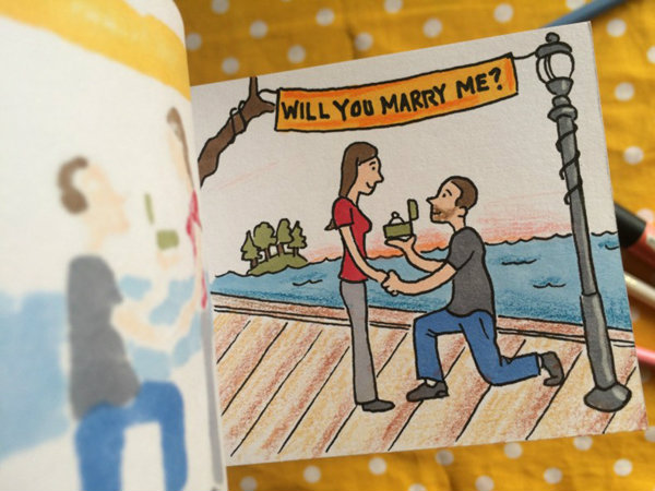 แบบนี้ต้องเซย์เยส! วิธีขอแต่งงานสุดเก๋ของศิลปิน Flipbook