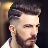 High Low Fade with Pompadour